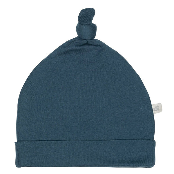 Perlimpinpin Newborn Bamboo Knotted Hat - Denim