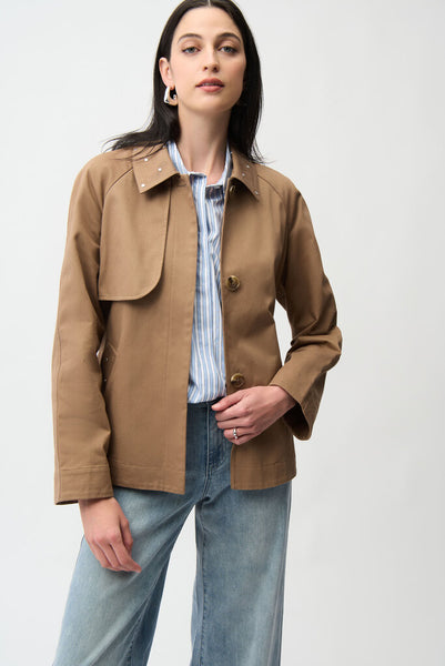 Joseph Ribkoff 261907 Cotton Twill Short Trench