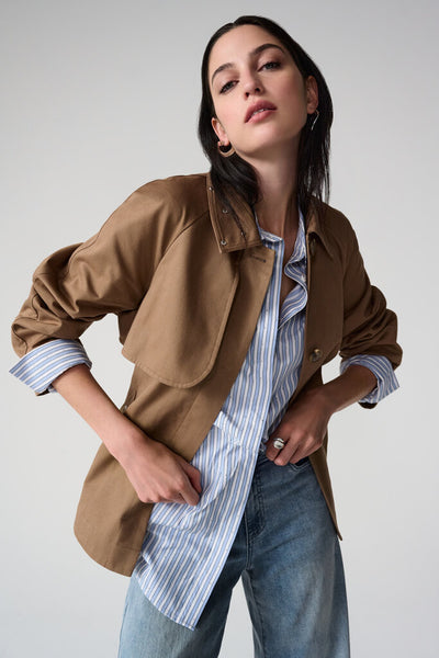 Joseph Ribkoff 261907 Cotton Twill Short Trench