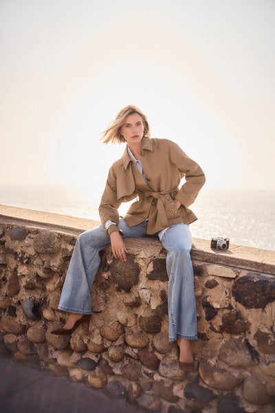 Joseph Ribkoff 261907 Cotton Twill Short Trench