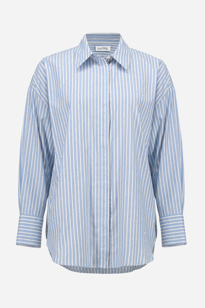 Joseph Ribkoff 261931 Tencel Stripe Boxy Blouse