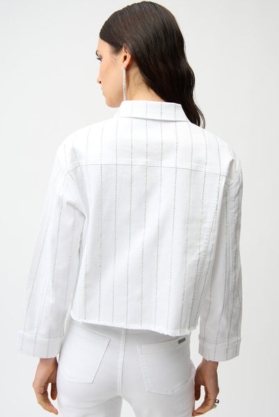 Joseph Ribkoff 261973 Denim Jacket with Rhinestones