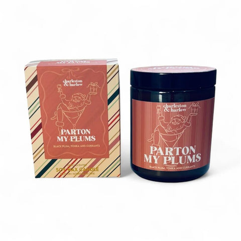 Charleston & Harlow 'Parton My Plums' Boxed Candle
