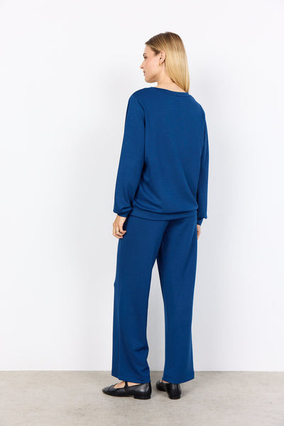 Soyaconcept 'Banu' V-Neck Sweatshirt - Estate Blue