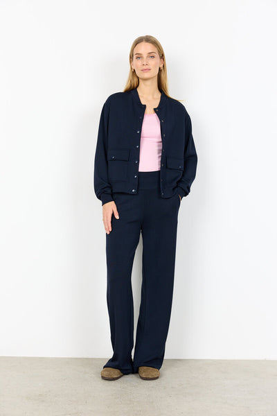 Soyaconcept 'Banu' Snap Button Jacket - Navy