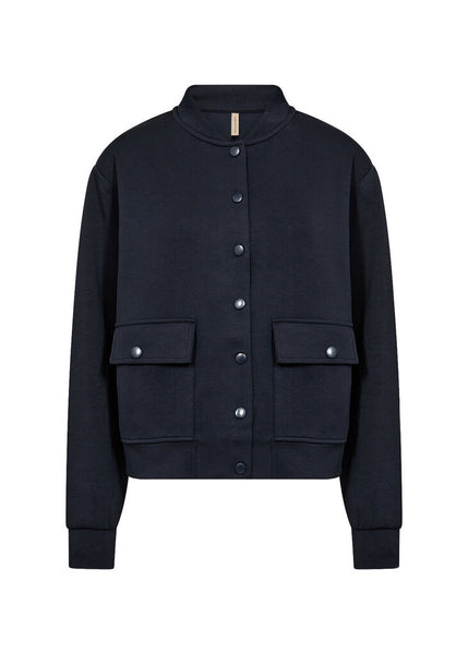 Soyaconcept 'Banu' Snap Button Jacket - Navy
