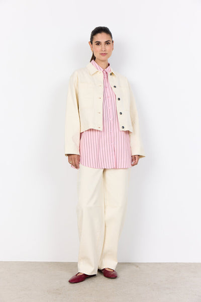 Soyaconcept 'Bess' Cream Front Button Jacket