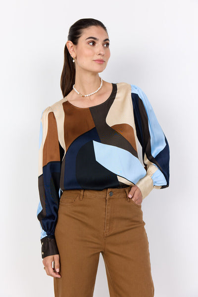 Soyaconcept 'Bell' Abstract Print Blouse - Windsurfer