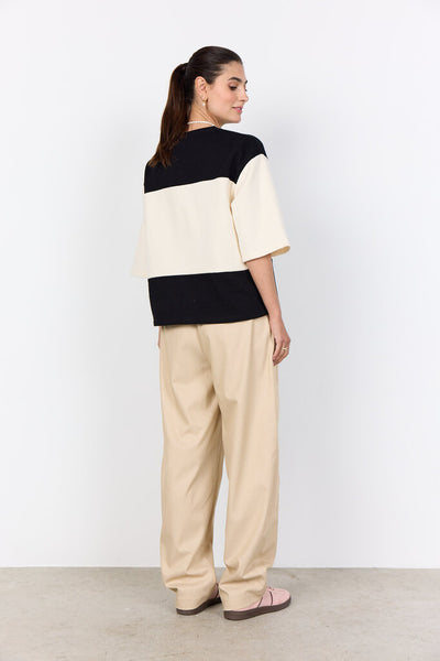 Soyaconcept 'Angelin' Cream Colour Block Top