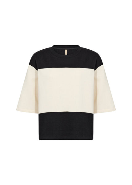 Soyaconcept 'Angelin' Cream Colour Block Top