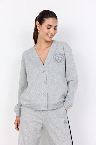 Soyaconcept 'Angelin' Light Grey V-Neck Cardigan