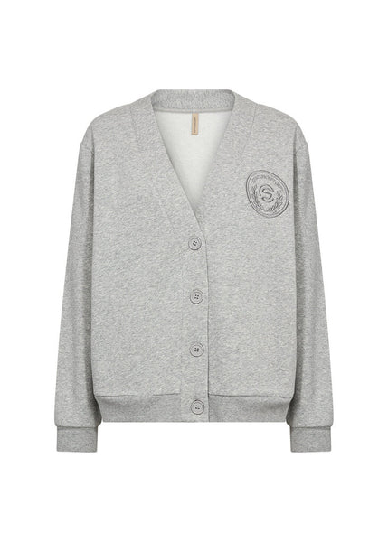 Soyaconcept 'Angelin' Light Grey V-Neck Cardigan