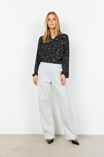 Soyaconcept 'Marica' Black Floral Dotted Pattern Blouse