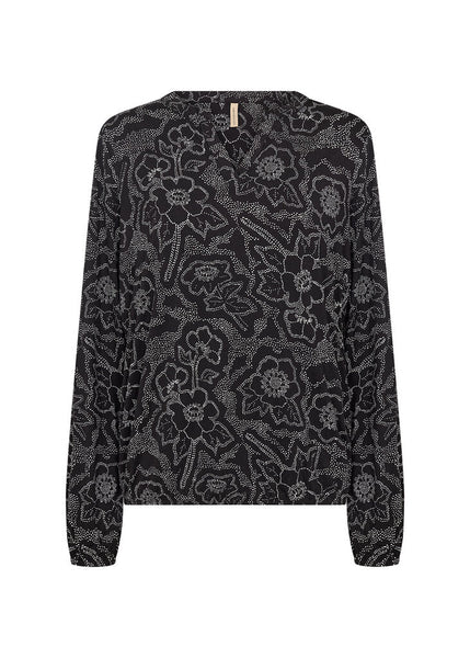 Soyaconcept 'Marica' Black Floral Dotted Pattern Blouse