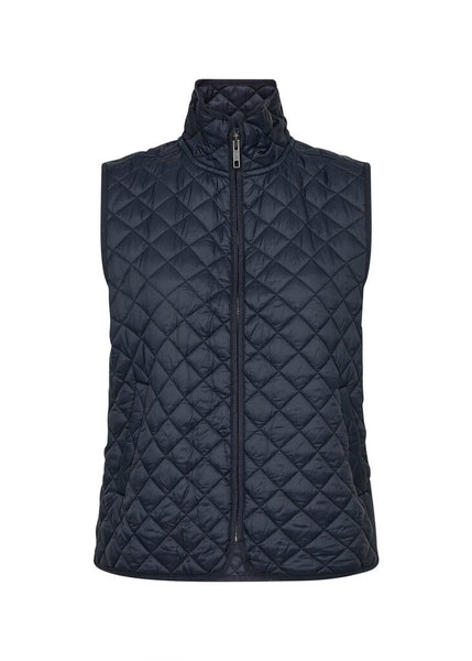 Soyaconcept 'Benete' Navy Quilted Short Vest