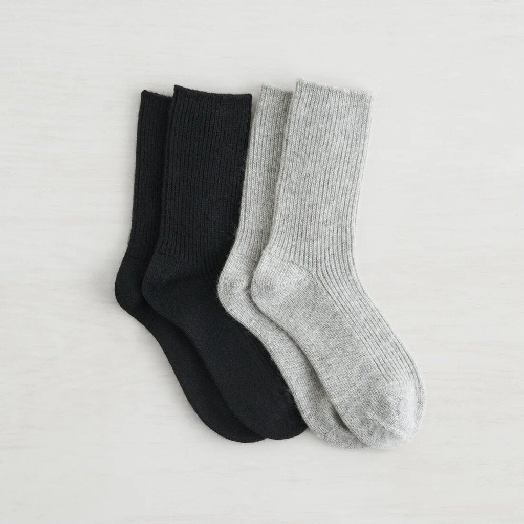 Lemon Grey/Black Bonfire Boot Sock - 2 Pack