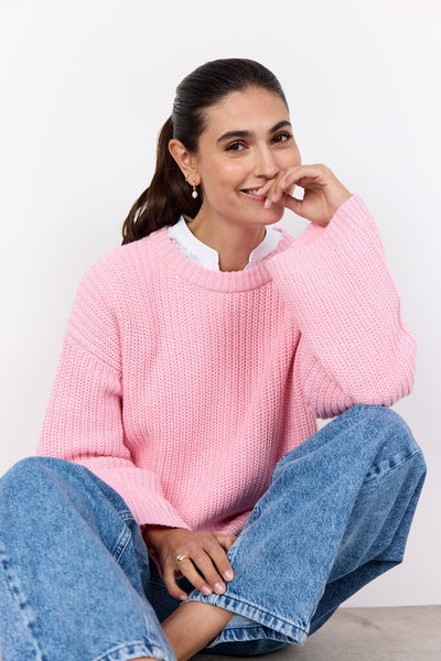 Soyaconcept 'Remone' Knitted Crewneck Sweater - Rose
