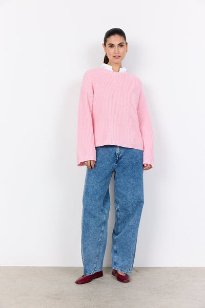 Soyaconcept 'Remone' Knitted Crewneck Sweater - Rose