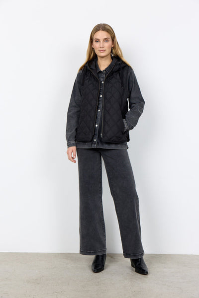 Soyaconcept 'Fenya' Quilted Vest - Black