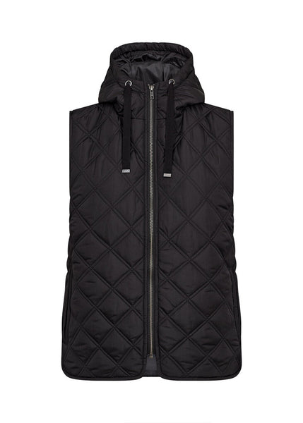 Soyaconcept 'Fenya' Quilted Vest - Black