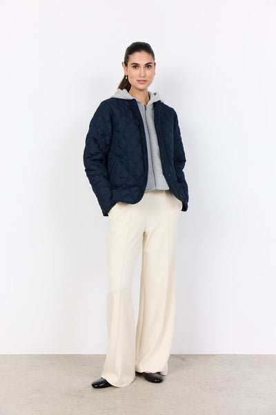 Soyaconcept 'Fenya' Quilted Jacket with Hood - Navy