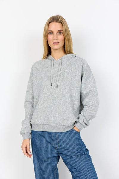 Soyaconcept 'Angelin' Hooded Sweatshirt - Light Grey Melange