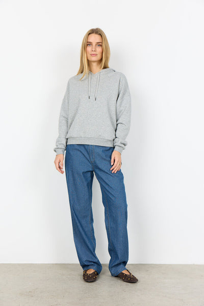 Soyaconcept 'Angelin' Hooded Sweatshirt - Light Grey Melange