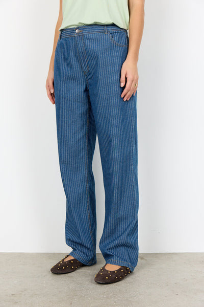 Soyaconcept 'Caisho' Blue Denim Stripe Pant