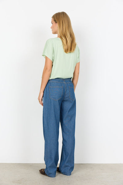 Soyaconcept 'Caisho' Blue Denim Stripe Pant