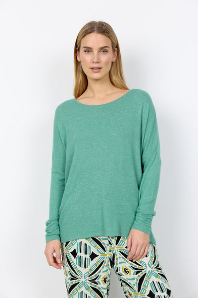 Soyaconcept 'Biara' Long Sleeve Top - Frozy Spruce Melange