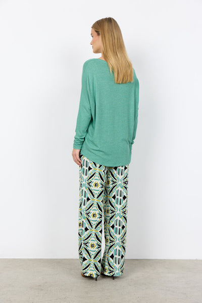 Soyaconcept 'Biara' Long Sleeve Top - Frozy Spruce Melange