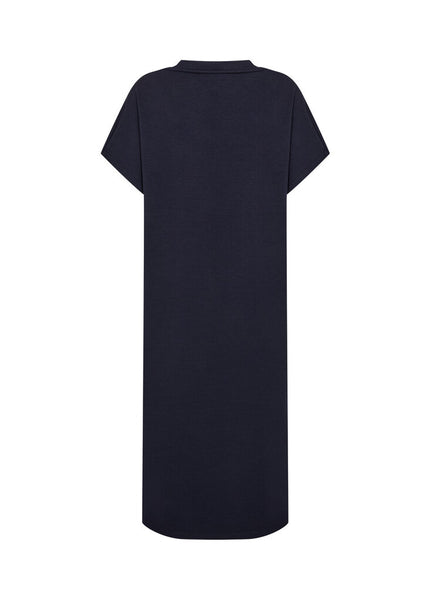 Soyaconcept 'Banu' V-Neck Short Sleeve Dress - Navy
