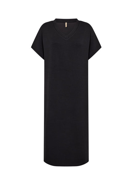 Soyaconcept 'Banu' V-Neck Short Sleeve Dress - Black