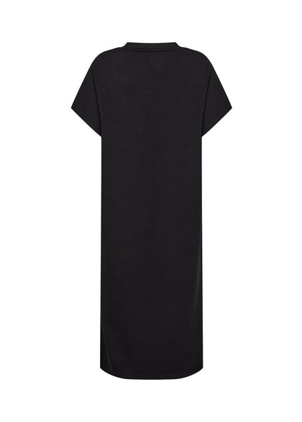 Soyaconcept 'Banu' V-Neck Short Sleeve Dress - Black