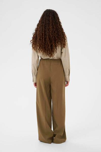 Soaked in Luxury 'Corrine' Wide Leg Trousers - Teak
