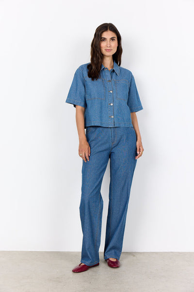 Soyaconcept 'Caisho' Blue Denim Stripe Shirt