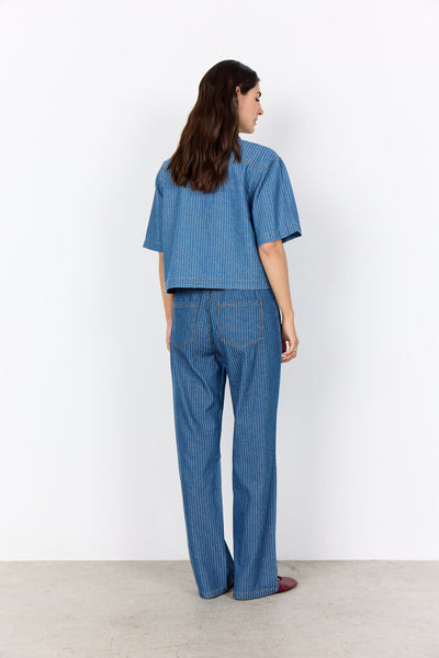 Soyaconcept 'Caisho' Blue Denim Stripe Shirt