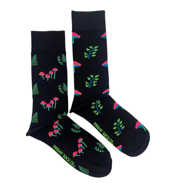 Friday Sock Co. Men's Neon Mushroom Socks