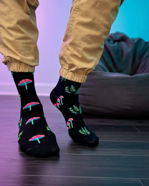 Friday Sock Co. Men's Neon Mushroom Socks