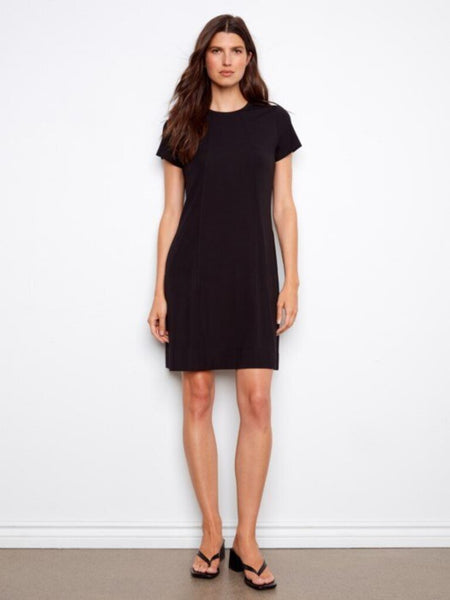 Charlie B Knee Length Short Sleeve Dress - Black