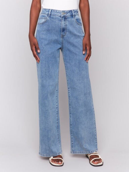 Charlie B 'Chloe' Wide Leg Jeans - Lt. Blue