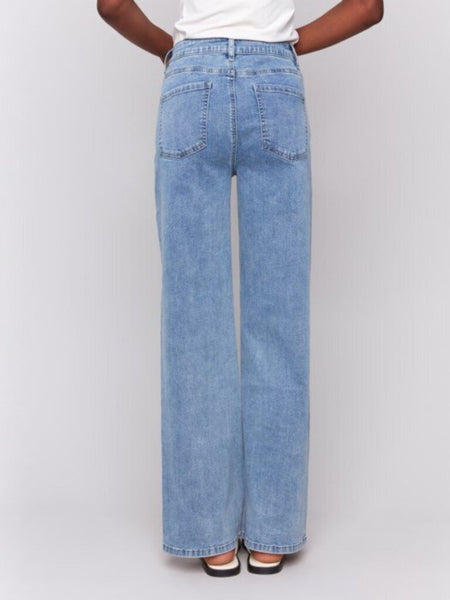 Charlie B 'Chloe' Wide Leg Jeans - Lt. Blue