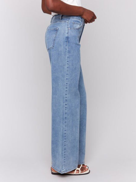 Charlie B 'Chloe' Wide Leg Jeans - Lt. Blue