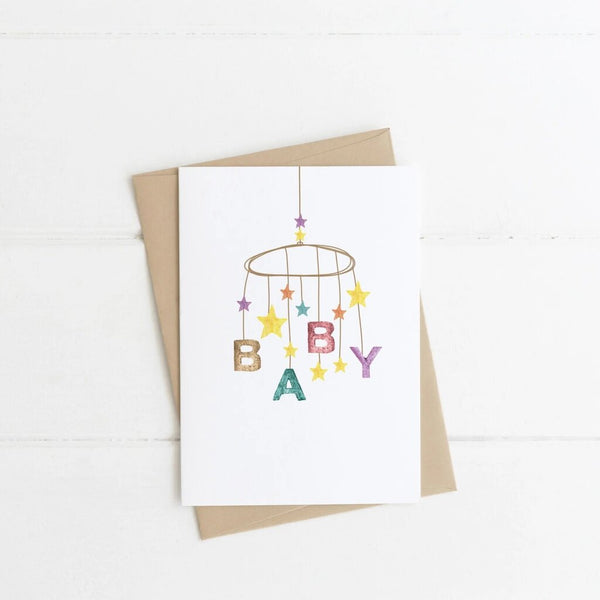 Made By A Potato Baby Mobile Greeting Card