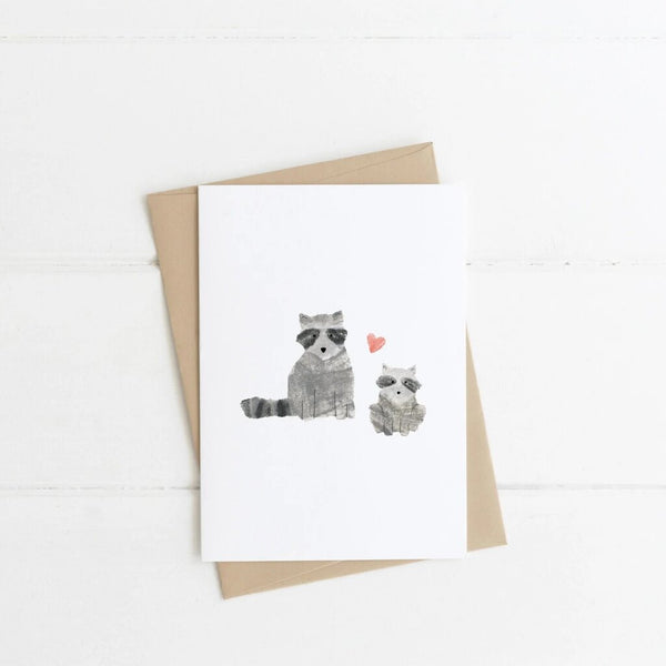 Made By A Potato 'Mama Racoon' Greeting Card