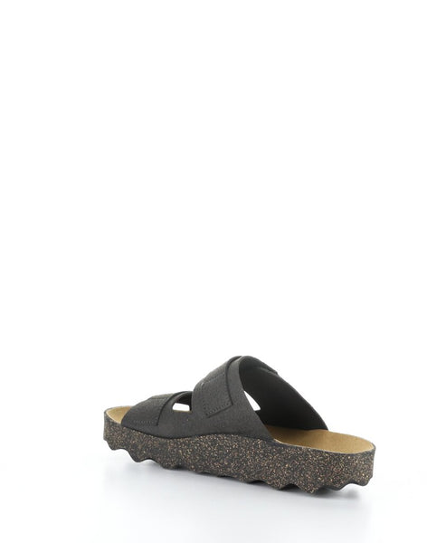 Asportuguesas 'Cleek' Bio Suede Velcro Sandal - Black