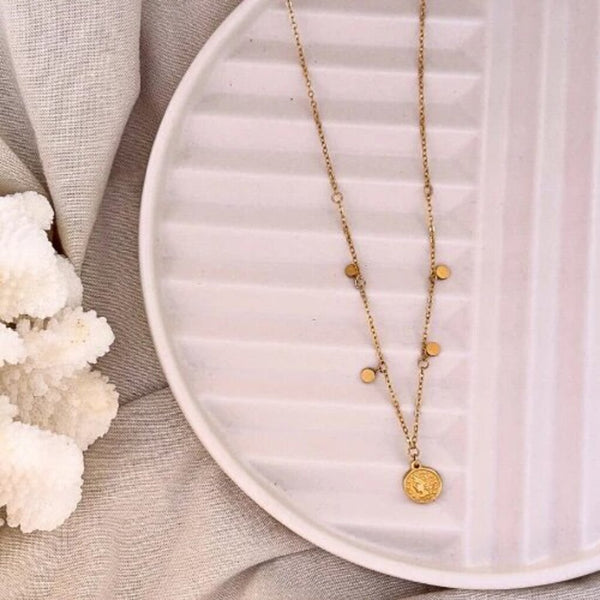 Isla Rae 'Sarah' Golden Coin Necklace