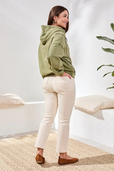 Tribal Drop Shoulder Zip Up Hoodie