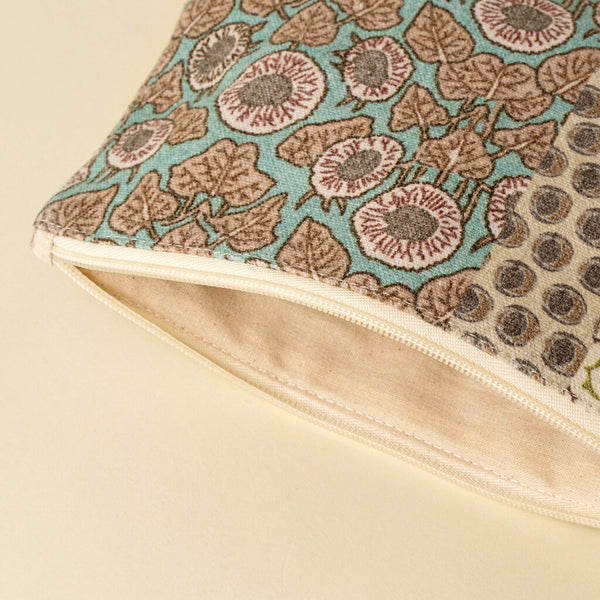 Indaba 'Cleo' Patchwork Pouch - Green