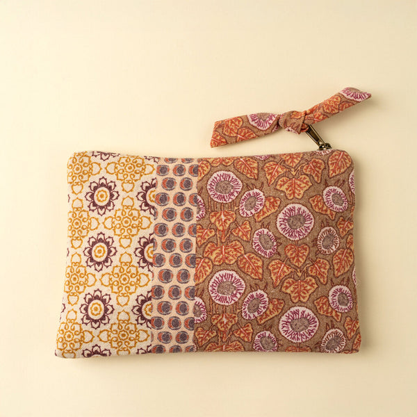 Indaba Trading 'Cleo' Patchwork Pouch - Peach